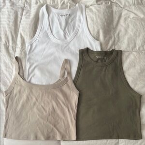 Bundle of 3 Abercrombie and Fitch Soft Essential Tank Tops